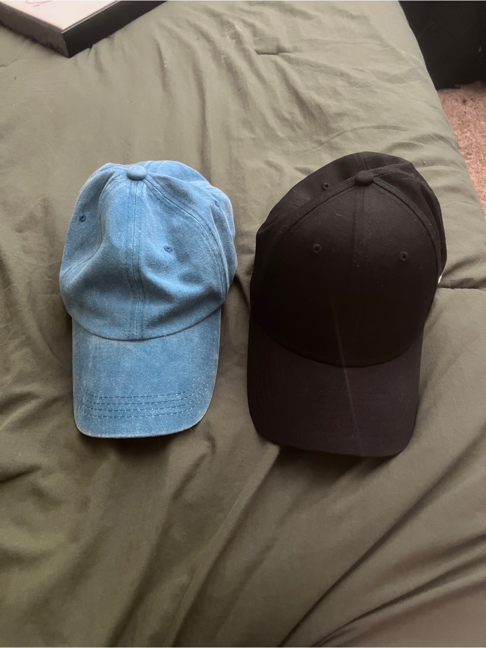 Women’s Classic Black and Light Blue Baseball Caps